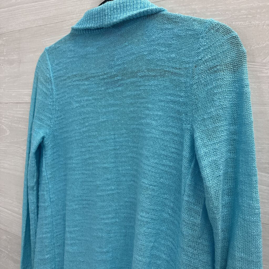 Lilly Pulitzer Open Front Knit Cardigan XS Blue