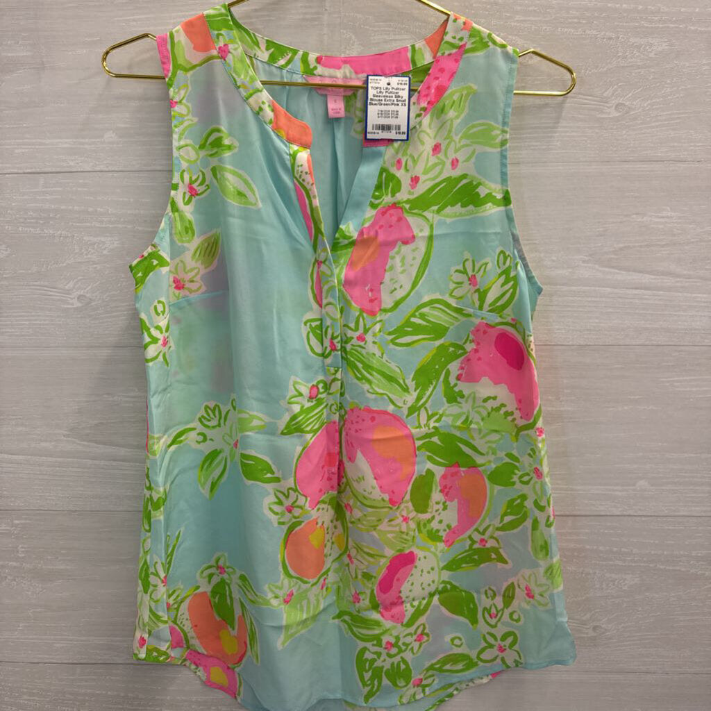 Lilly Pultizer Sleeveless Silky Blouse Extra Small