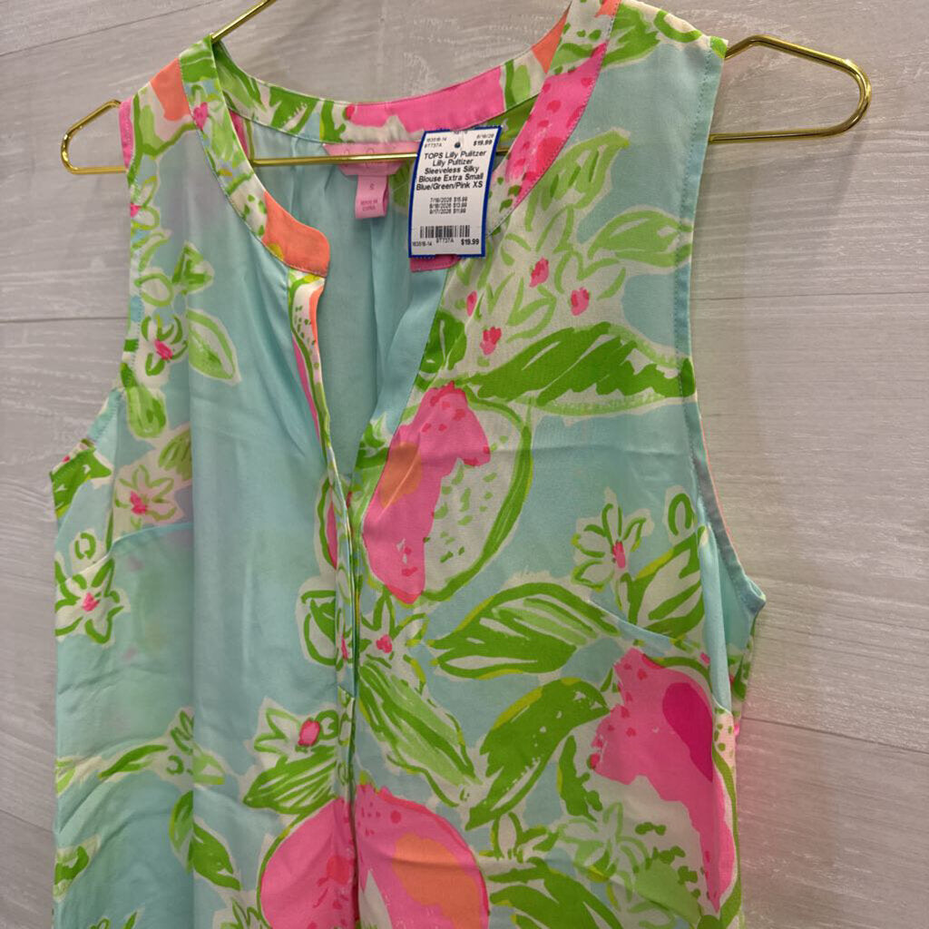 Lilly Pultizer Sleeveless Silky Blouse Extra Small