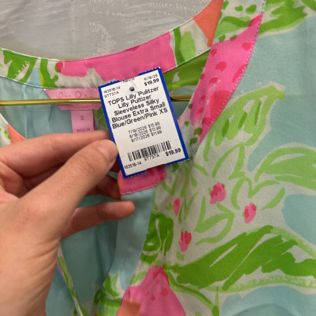 Lilly Pultizer Sleeveless Silky Blouse Extra Small