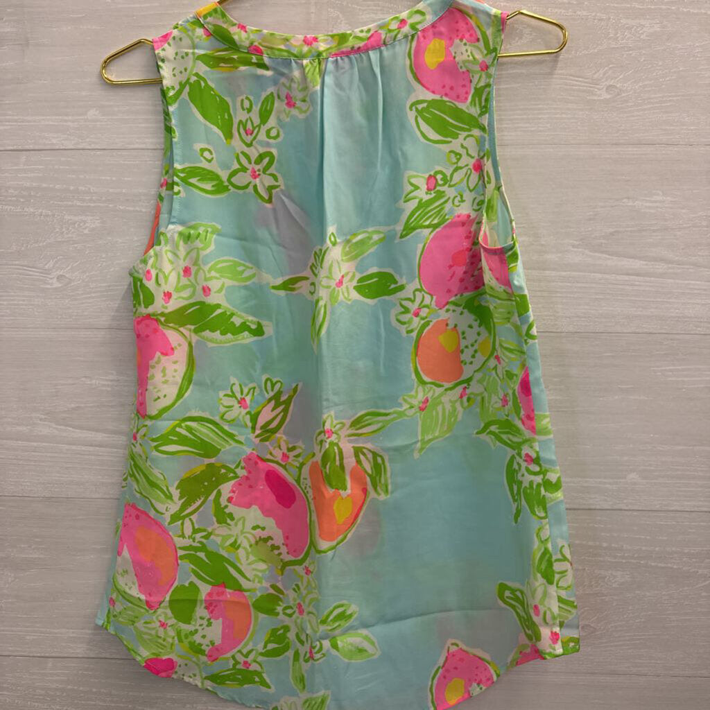 Lilly Pultizer Sleeveless Silky Blouse Extra Small