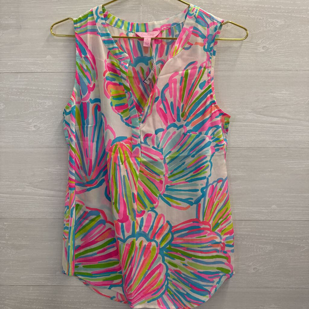 Lilly Pultizer Sleeveless Silky Blouse Extra Small