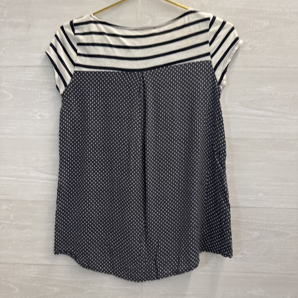 Anthropologie Mixed Print Pocket Tee Extra Small