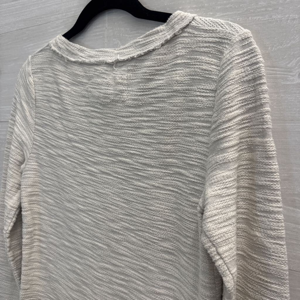 Anthropolgoie Grey Longsleeve Mixed Textile Top Extra Small