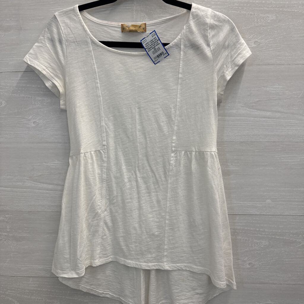 Twing and Perch Anthropologie Peplum Knit Tee Extra Small