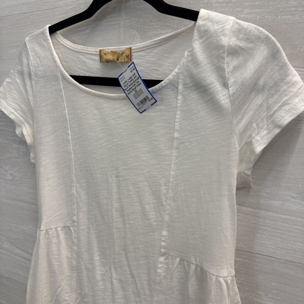 Twing and Perch Anthropologie Peplum Knit Tee Extra Small