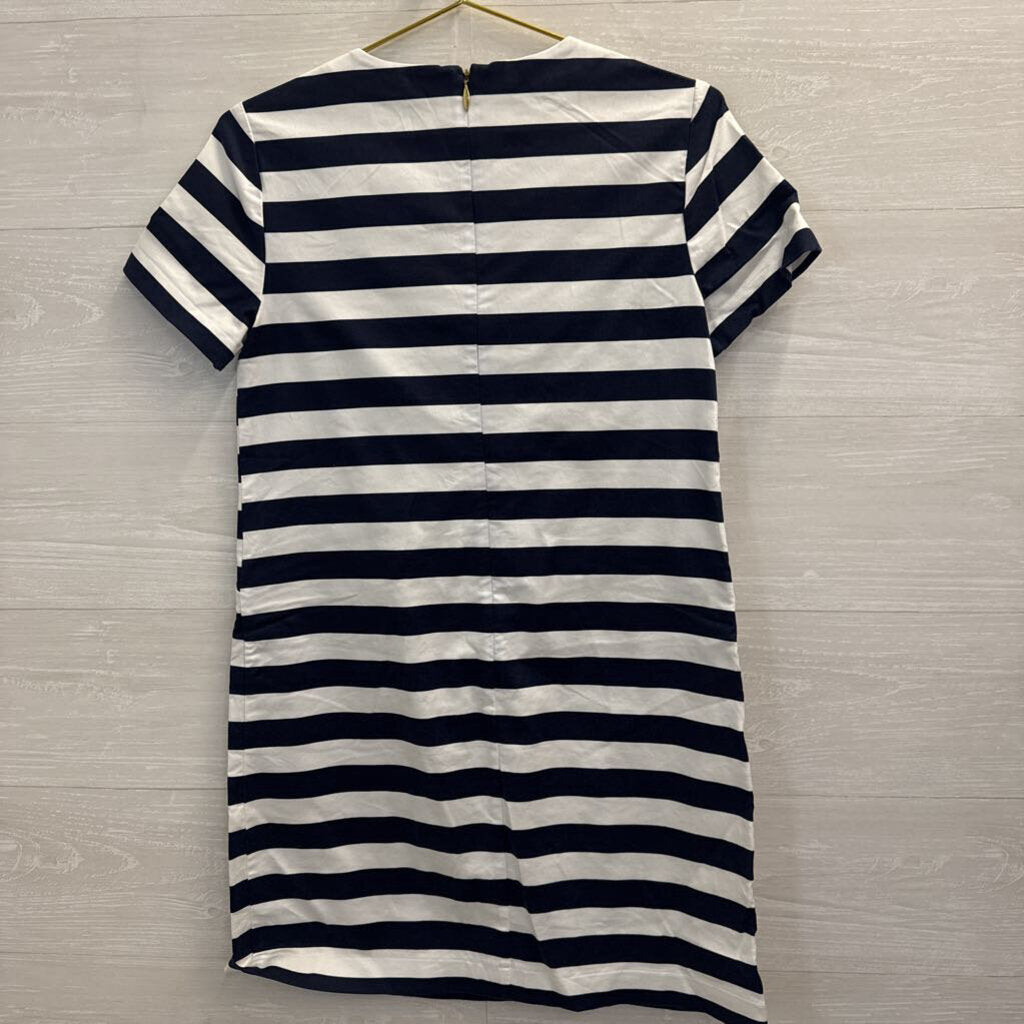 Draper James Sheath Dress Navy/White Striped 4