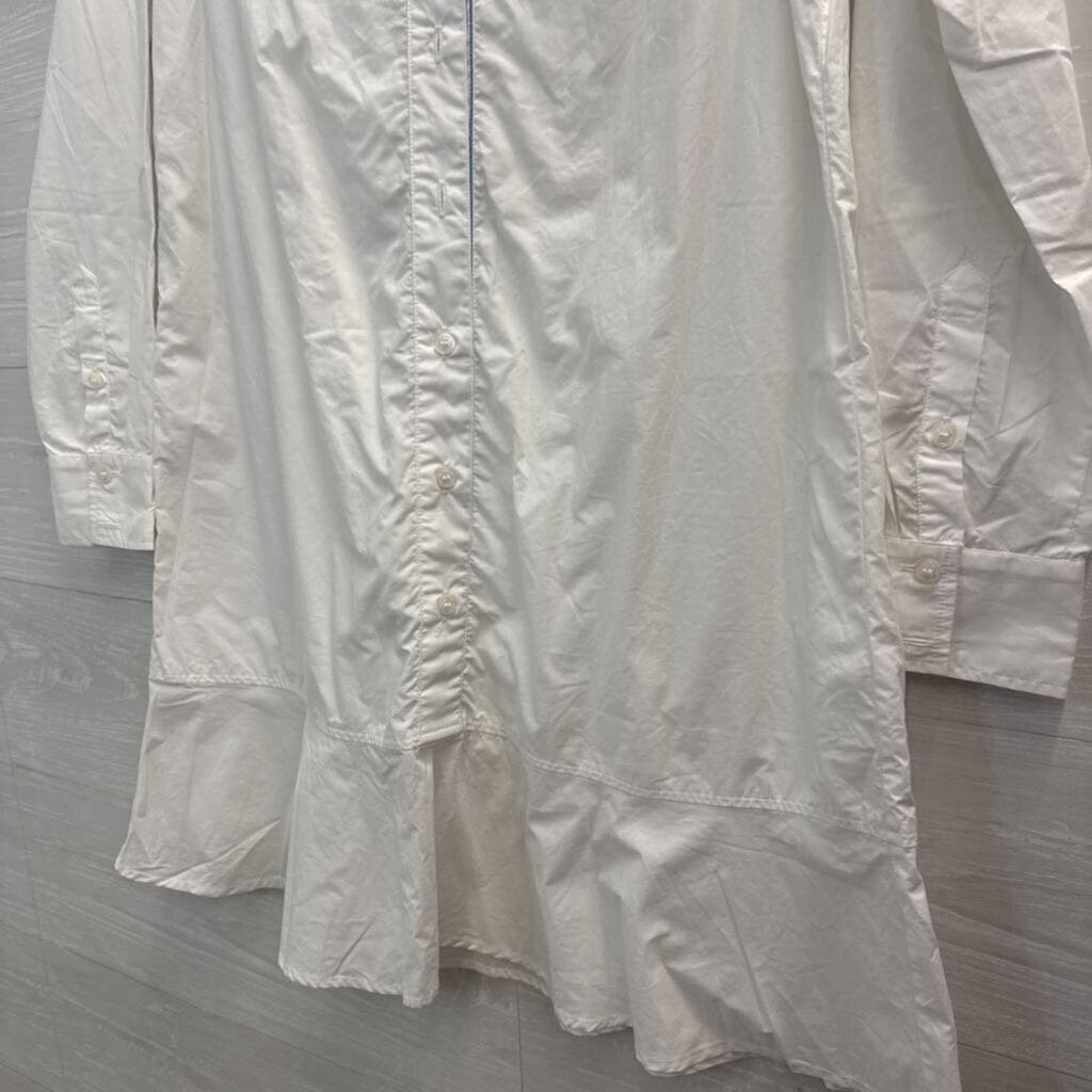 Draper James White Button Front Shirt Dress 4