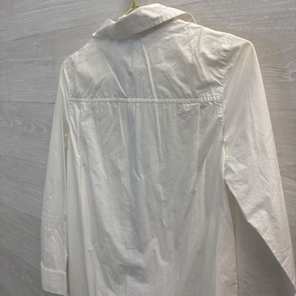 Draper James White Button Front Shirt Dress 4