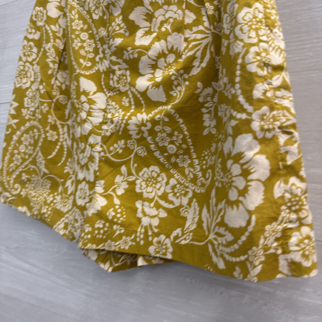 Maeve Anthropologie Olive Floral Tailored Shorts 0