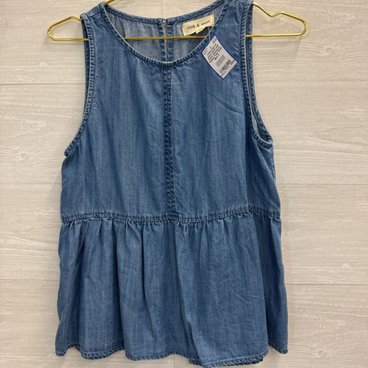 Cloth and Stone Chambray Peplum Tank Small