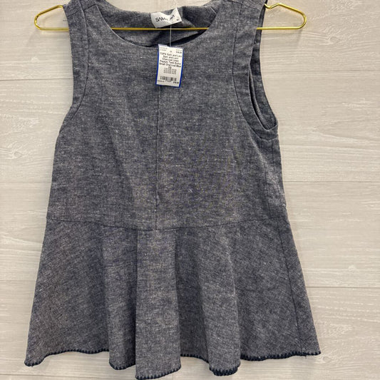Sam and Lavi Charcoal Linen Peplum Tank Extra Small