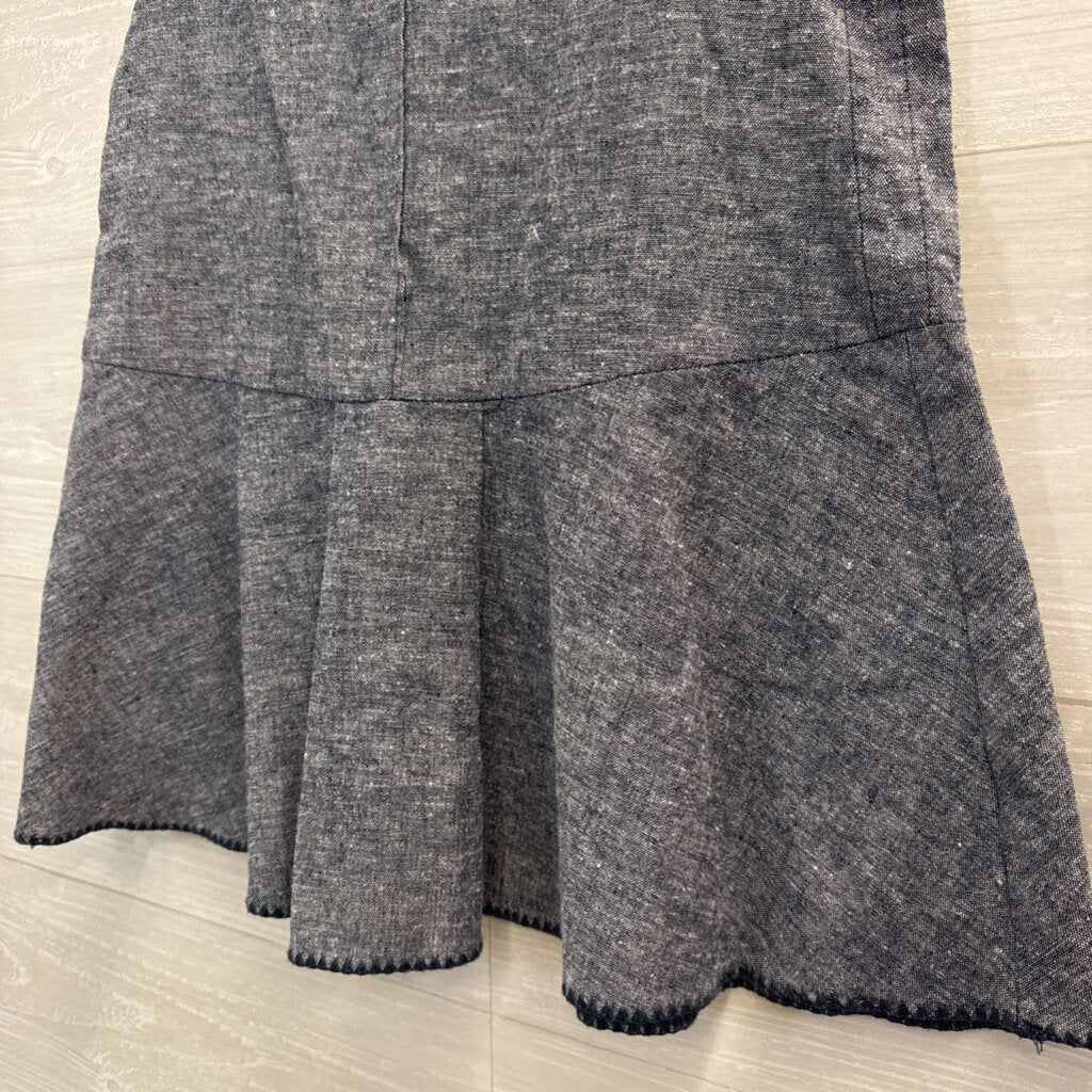 Sam and Lavi Charcoal Linen Peplum Tank Extra Small