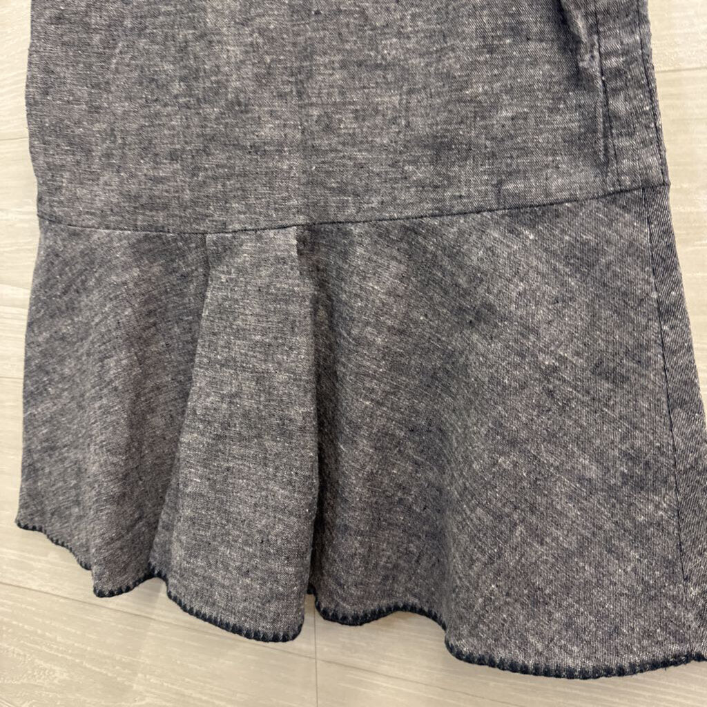 Sam and Lavi Charcoal Linen Peplum Tank Extra Small