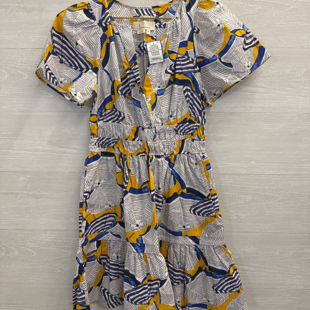 Anthopologie Abstract Print Flutter Sleeve Dress Extra Small