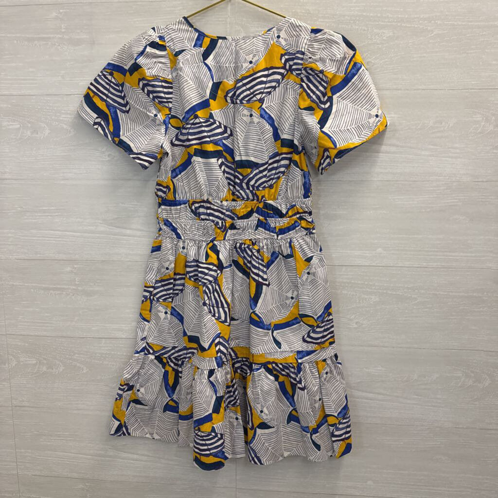 Anthopologie Abstract Print Flutter Sleeve Dress Extra Small