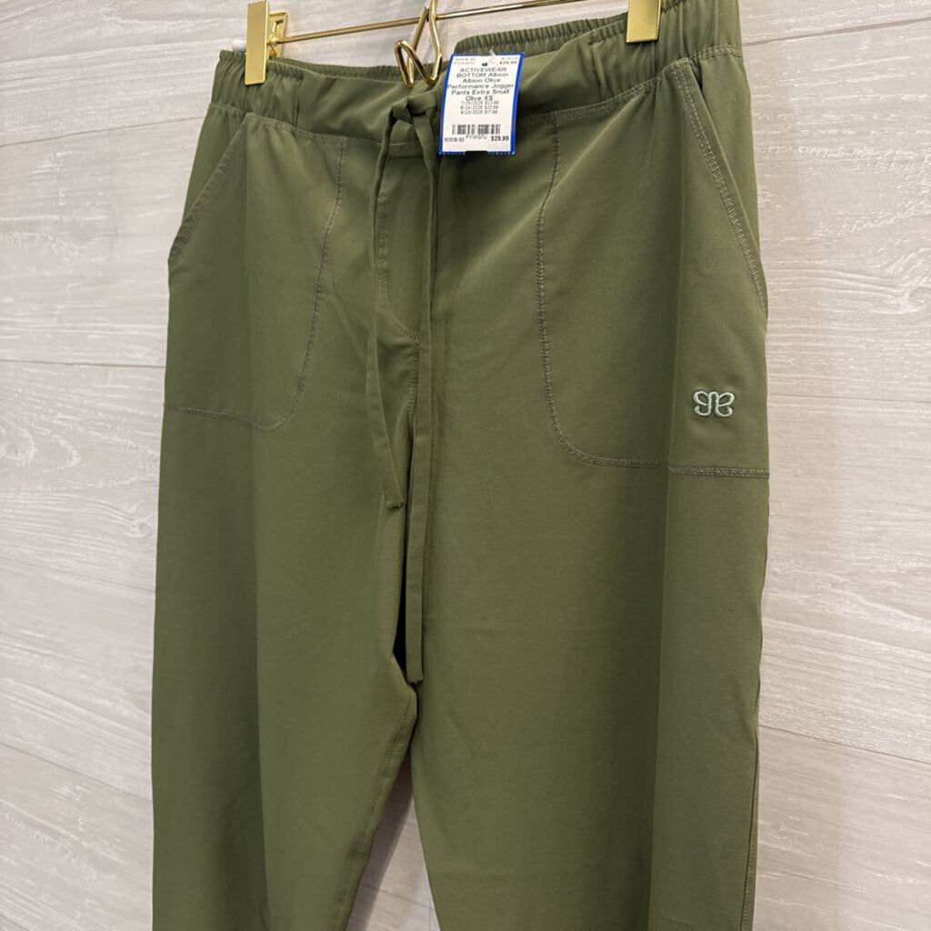 Albion Olive Performance Jogger Pants Extra Small