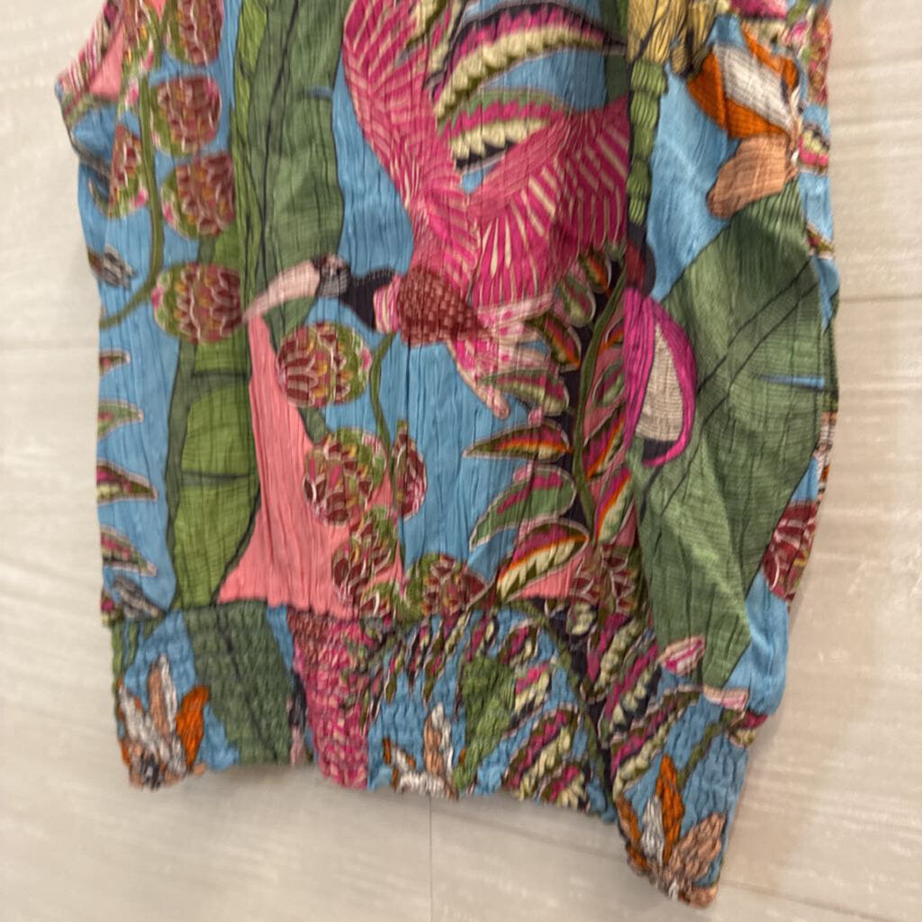 Rachel Roy High Neck Bird Print Tank Extra Small