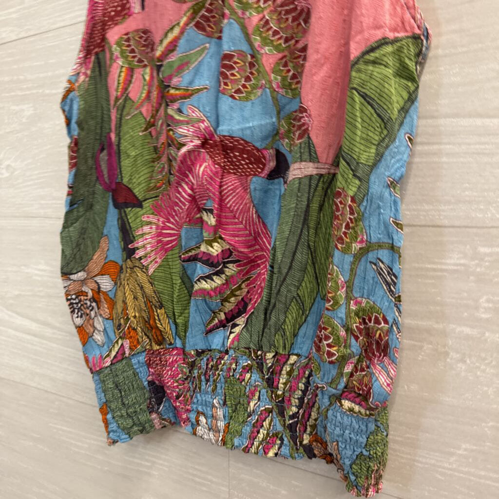 Rachel Roy High Neck Bird Print Tank Extra Small
