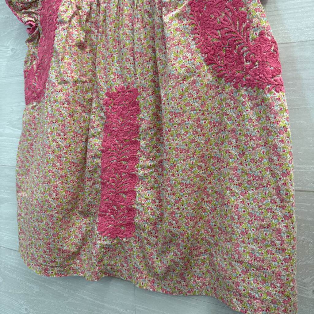 J. Marie Embroidered Floral Print Top Small