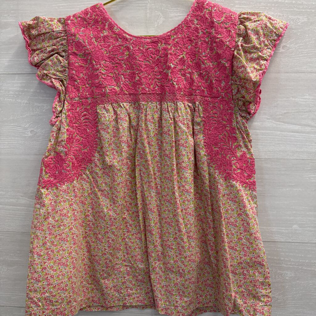 J. Marie Embroidered Floral Print Top Small