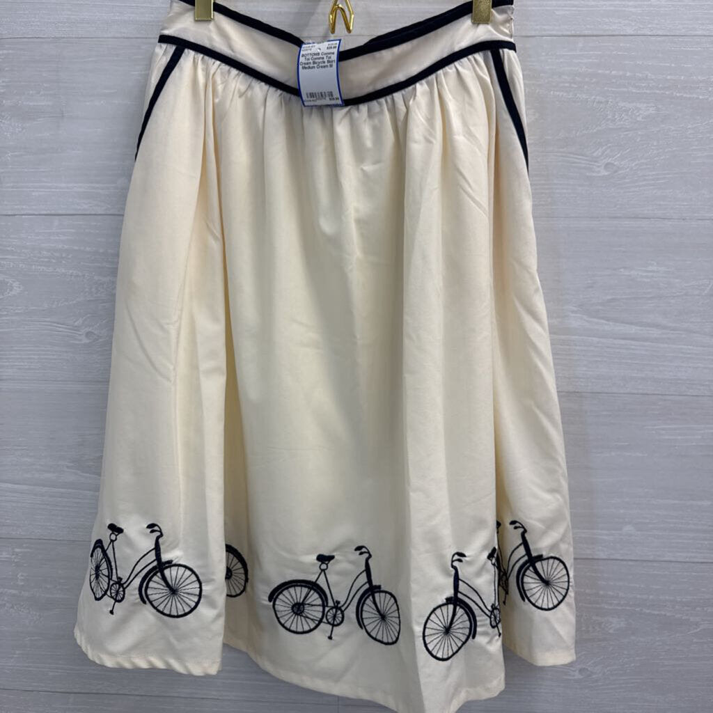 Comme Toi Cream Bicycle Skirt Medium
