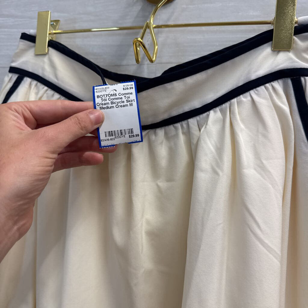 Comme Toi Cream Bicycle Skirt Medium
