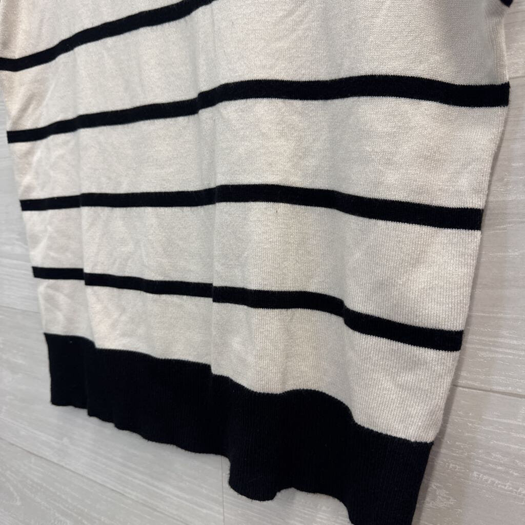 Tahari Striped Knit Top Medium