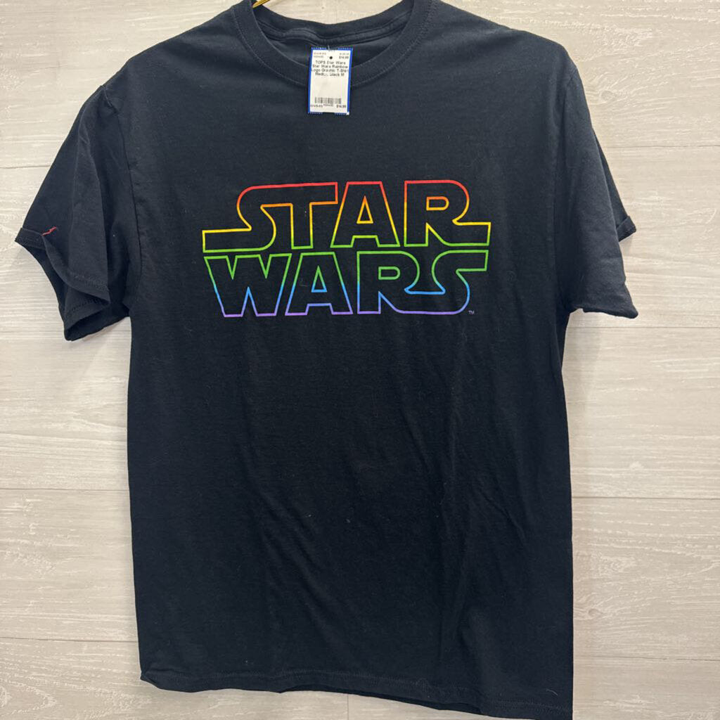 Star Wars Rainbow Logo Graphic T-Shirt Medium