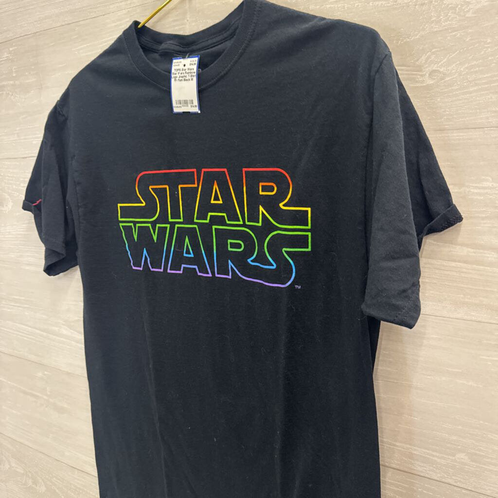 Star Wars Rainbow Logo Graphic T-Shirt Medium