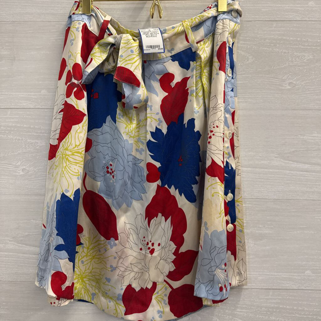 Tommy Hilfiger Silk Floral Print Skirt 6