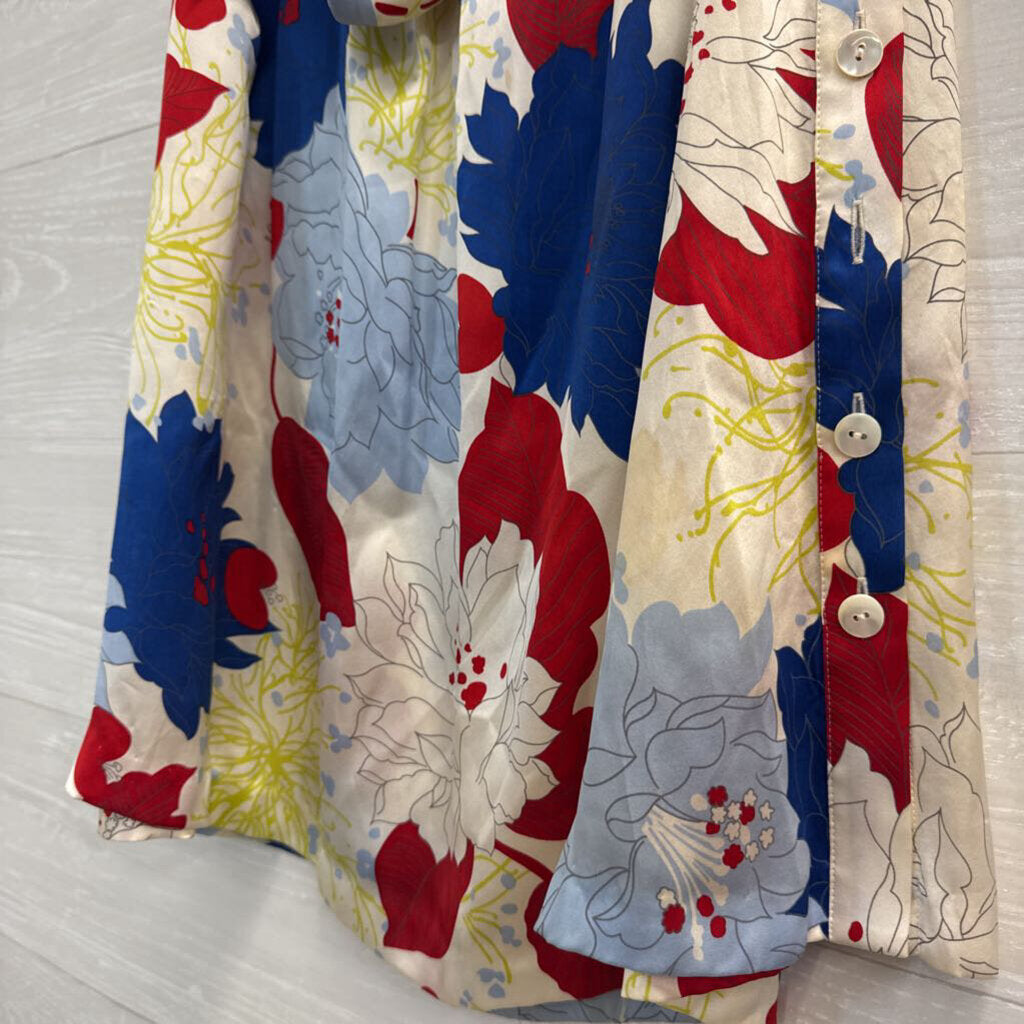Tommy Hilfiger Silk Floral Print Skirt 6