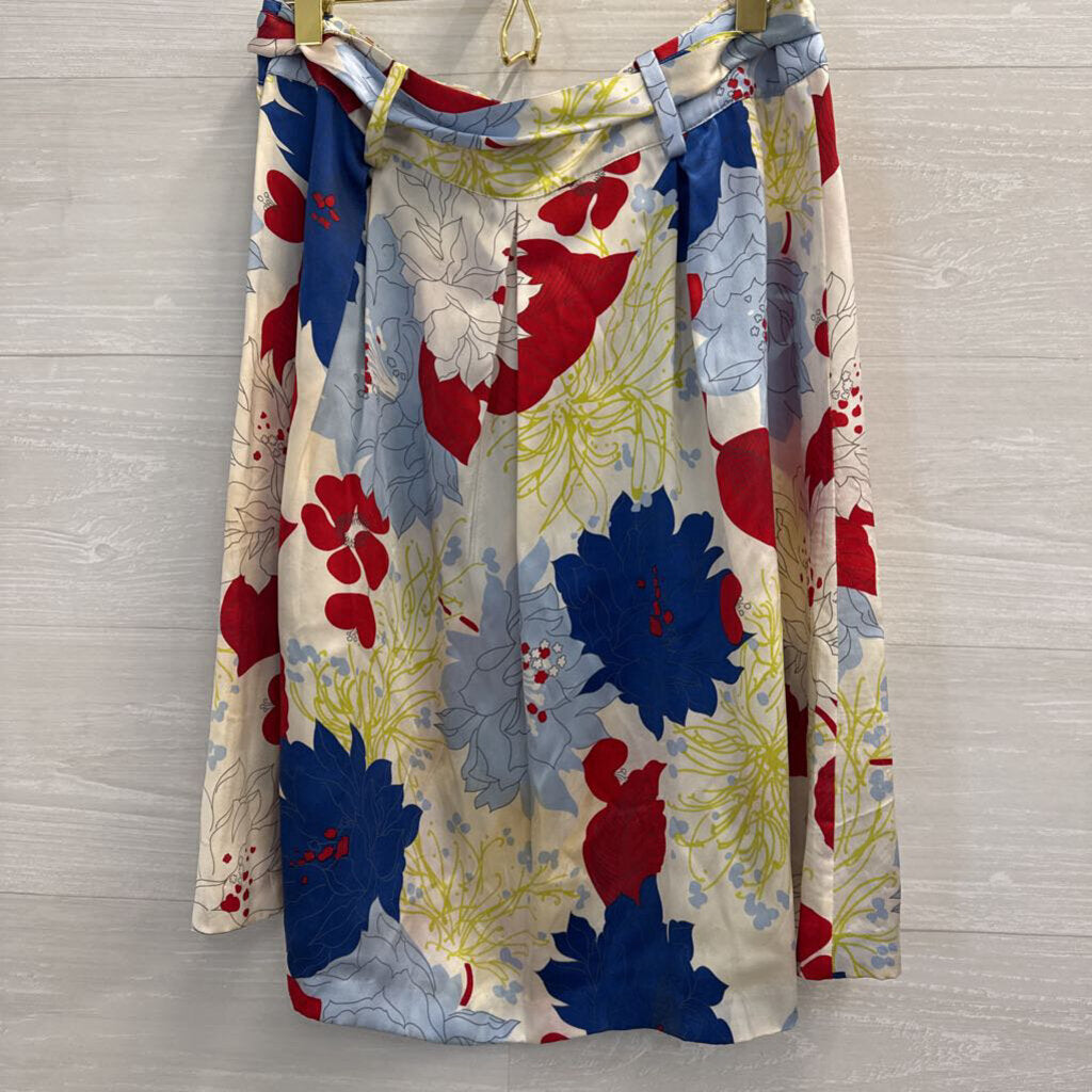 Tommy Hilfiger Silk Floral Print Skirt 6