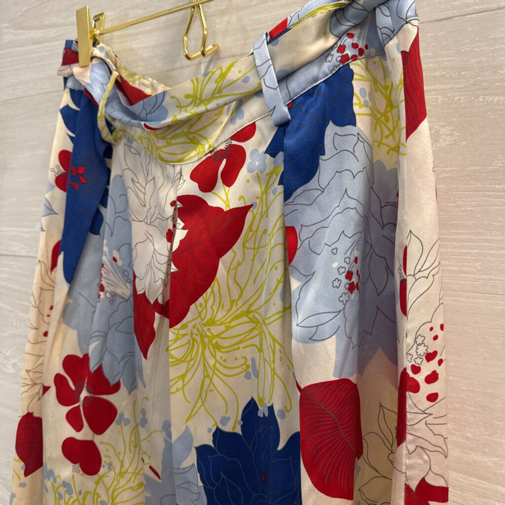 Tommy Hilfiger Silk Floral Print Skirt 6