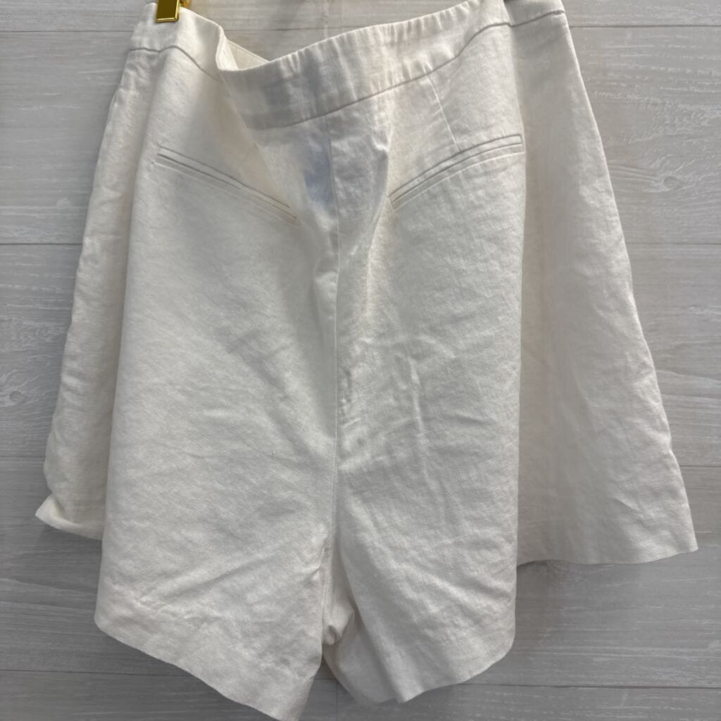 Asos Designs Linen Blend Mid Length Shorts 14