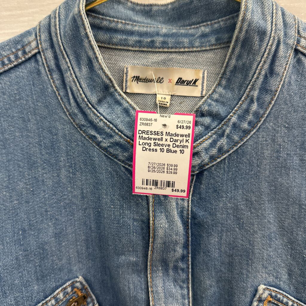 Madewell x Daryl K Long Sleeve Denim Dress 10