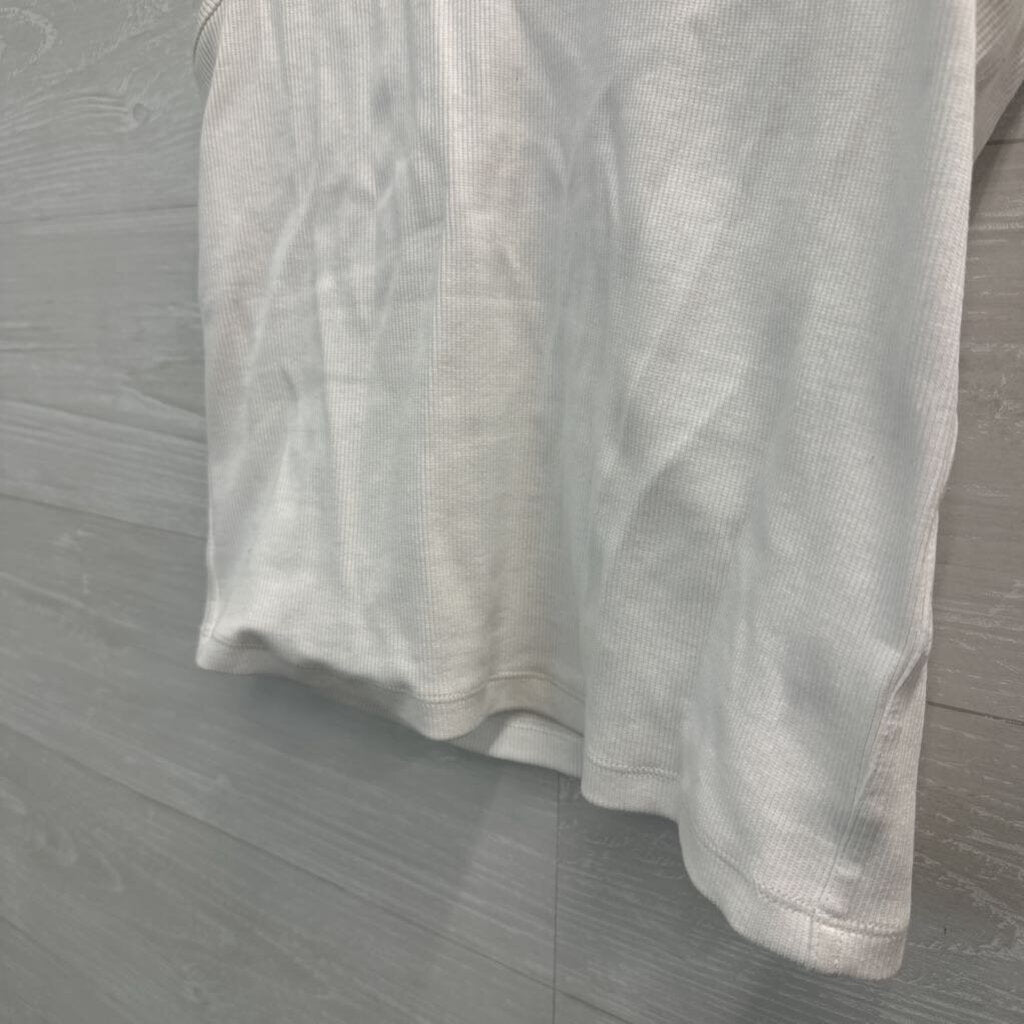 Faherty White Ribbed Tank Top Medium
