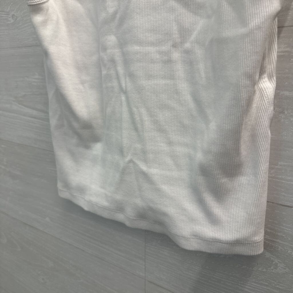 Faherty White Ribbed Tank Top Medium