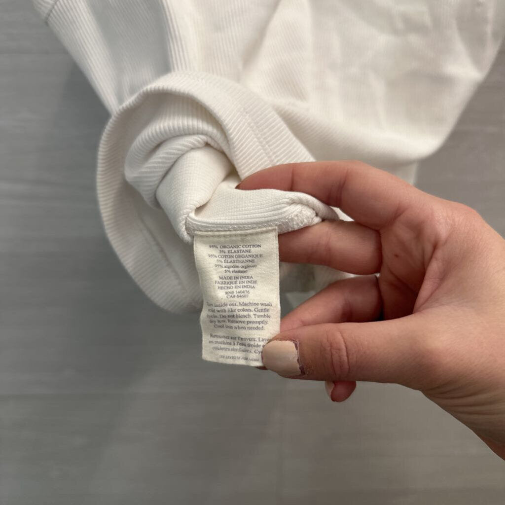 Faherty White Ribbed Tank Top Medium