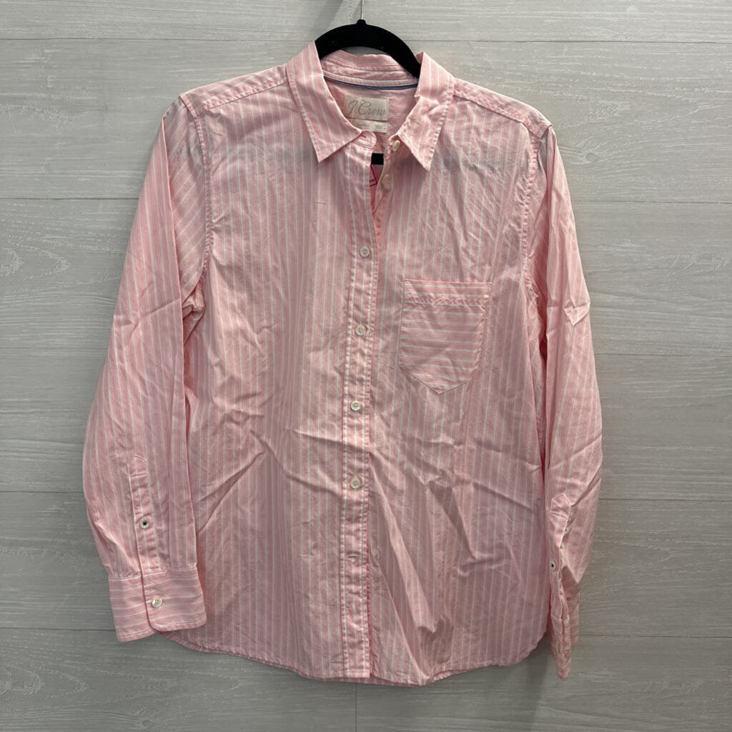 J. Crew Pink Striped Button Up Shirt 10