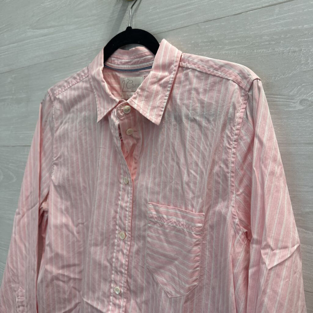 J. Crew Pink Striped Button Up Shirt 10