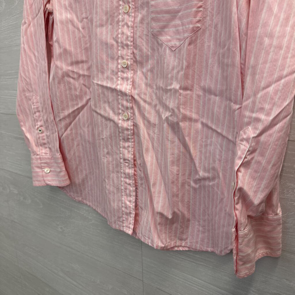 J. Crew Pink Striped Button Up Shirt 10
