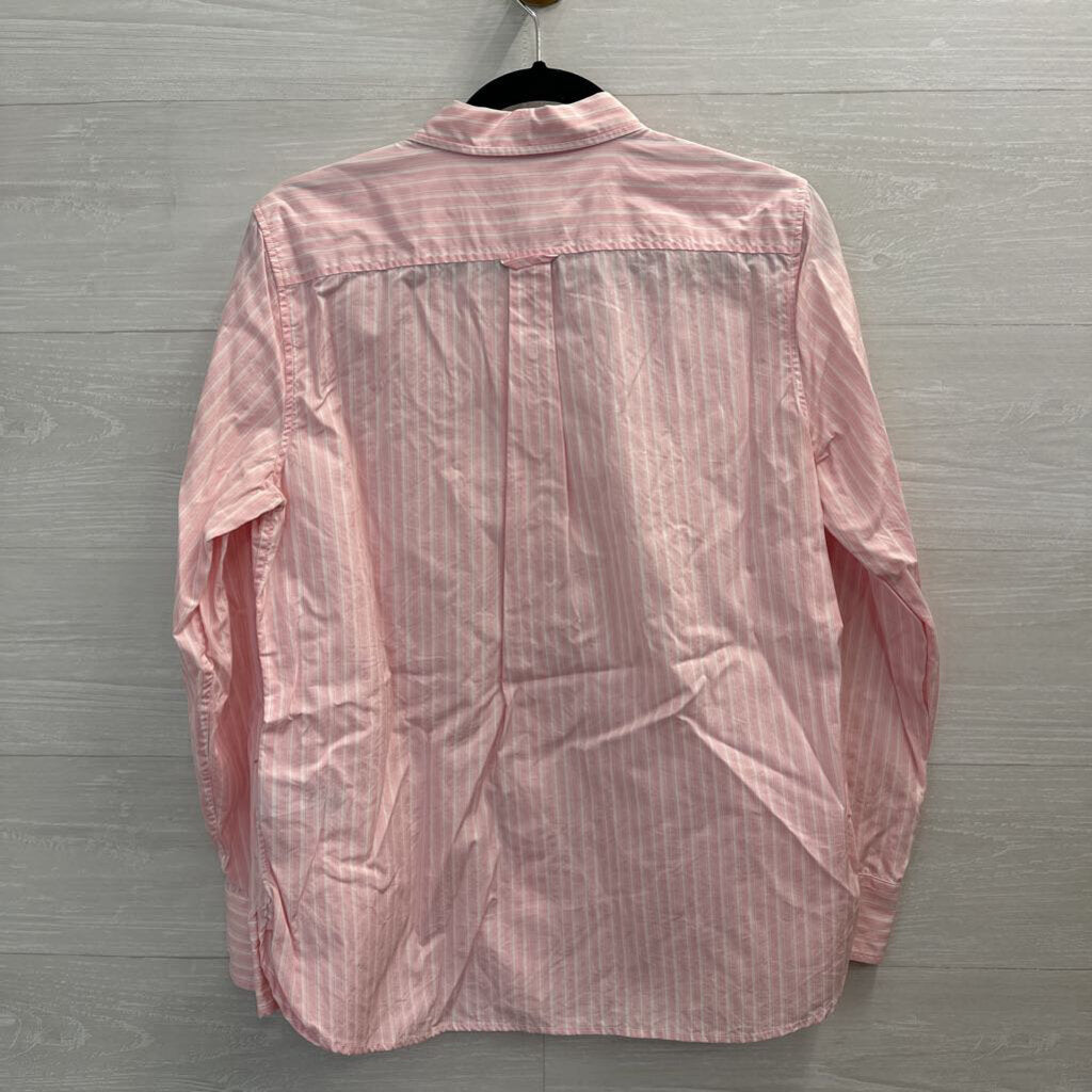 J. Crew Pink Striped Button Up Shirt 10