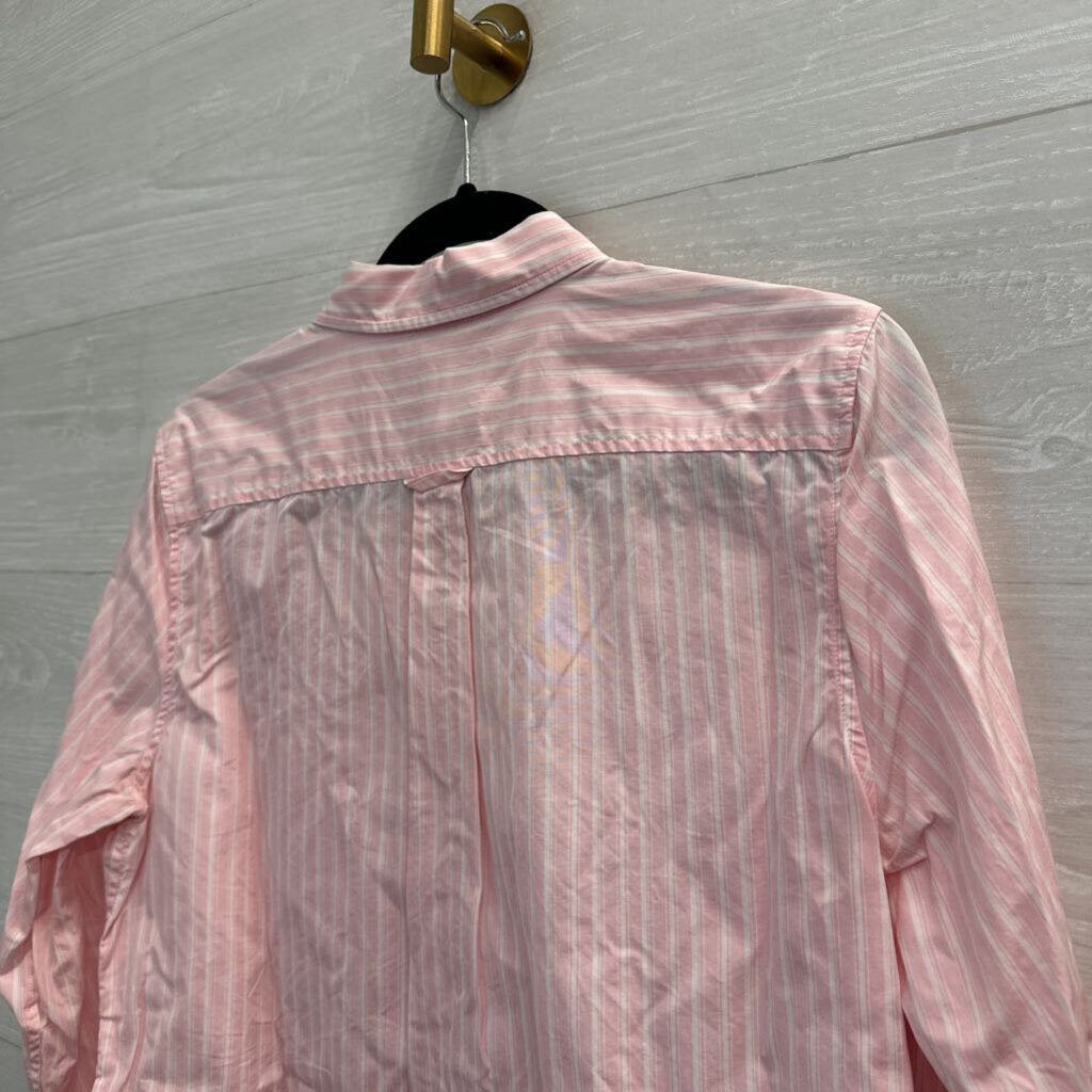 J. Crew Pink Striped Button Up Shirt 10