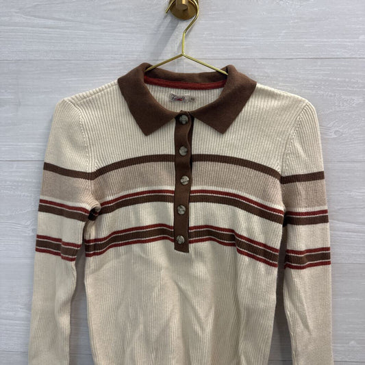 Faherty Long Sleeve Ribbed Collared Shirt Medium