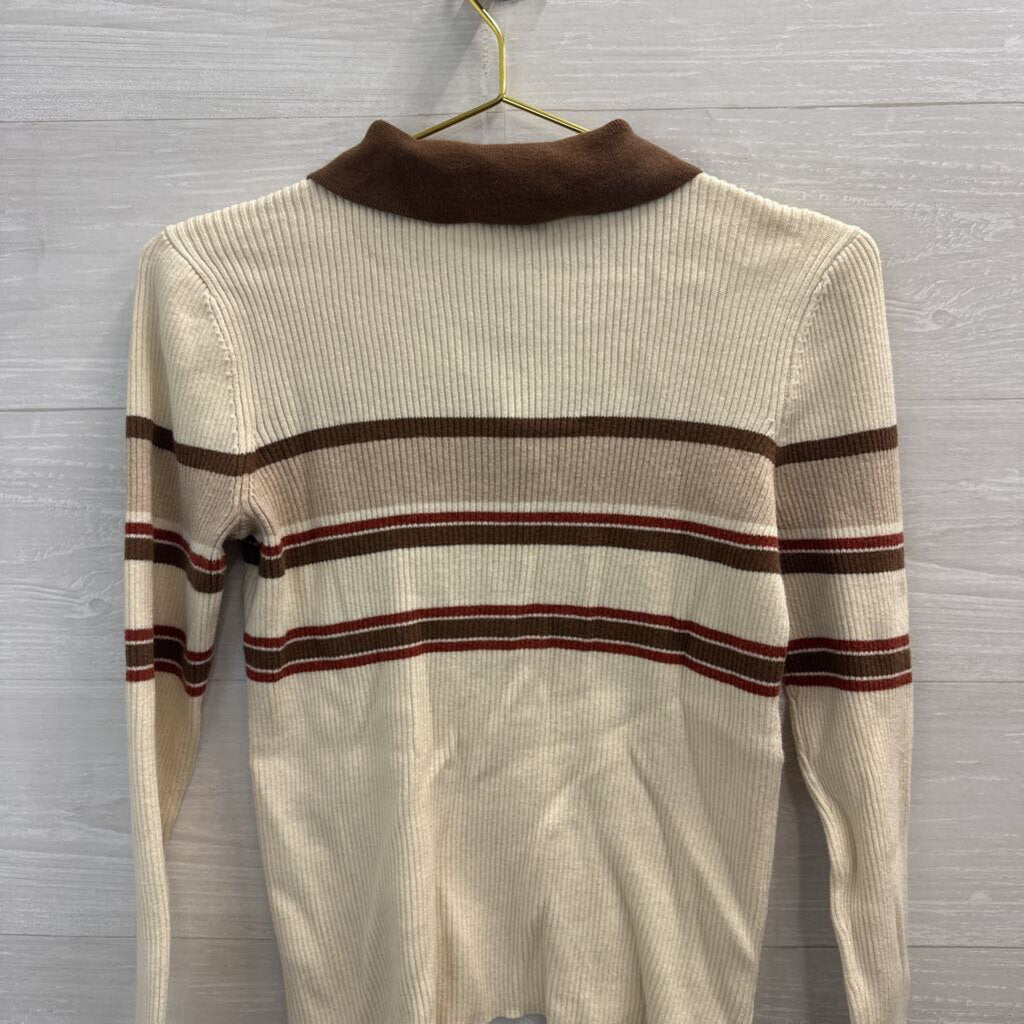 Faherty Long Sleeve Ribbed Collared Shirt Medium