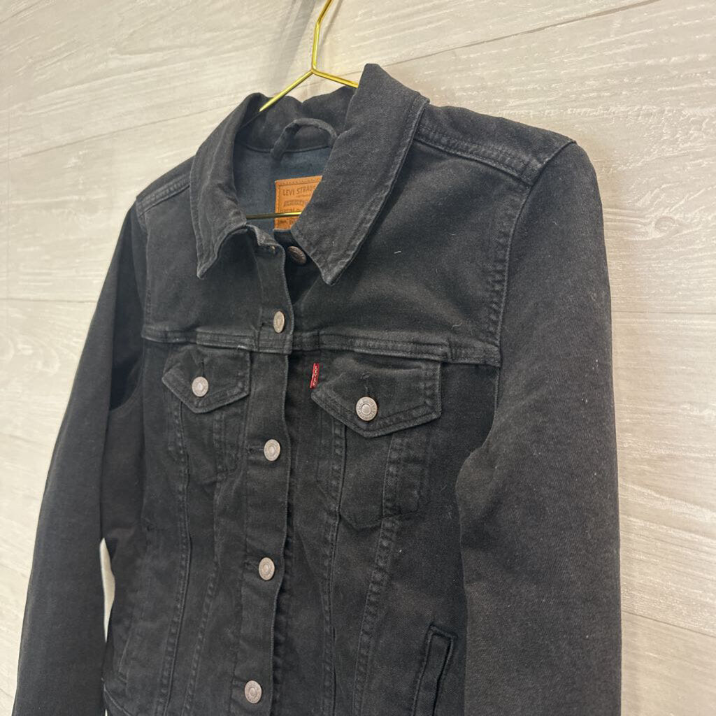 Levi Black Denim Jacket Large