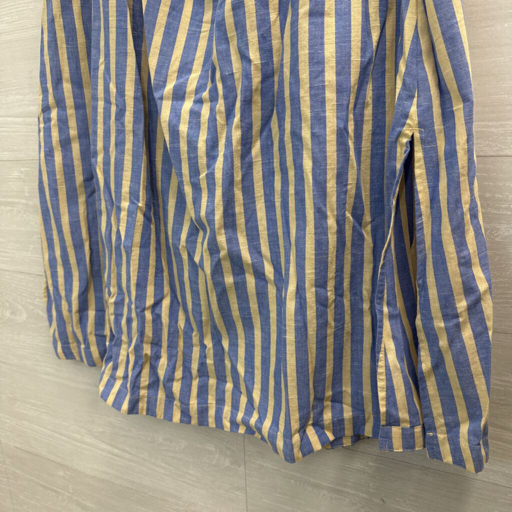 Universal Thread Blue/Cream Striped Midi Skirt Medium