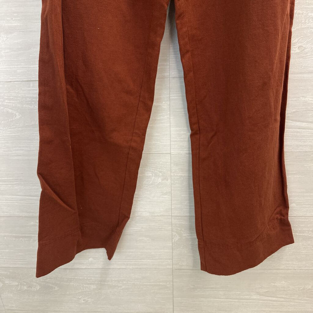 Apiece Apart Rust Linen Blend Trousers 8