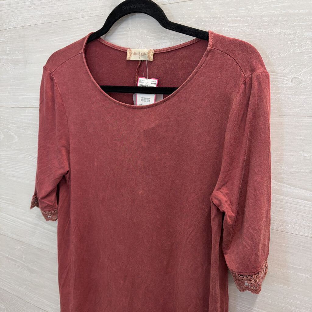 Altar'd State Mauve Long Sleeve Dress Small